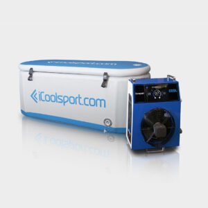 IceMate Inflatable Portable Ice Bath and Compact Cool Ice Bath Chiller Package