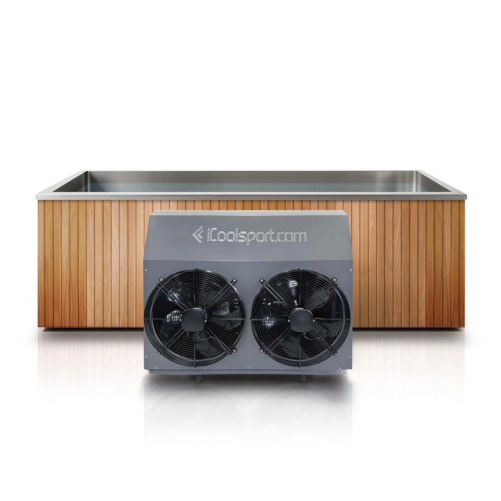 Stainless Steel, Wooden Clad Cold Plunge 5m Pool inc Turbo Typhoon Chiller Hong Kong – iCoolSport | Kung Sheung