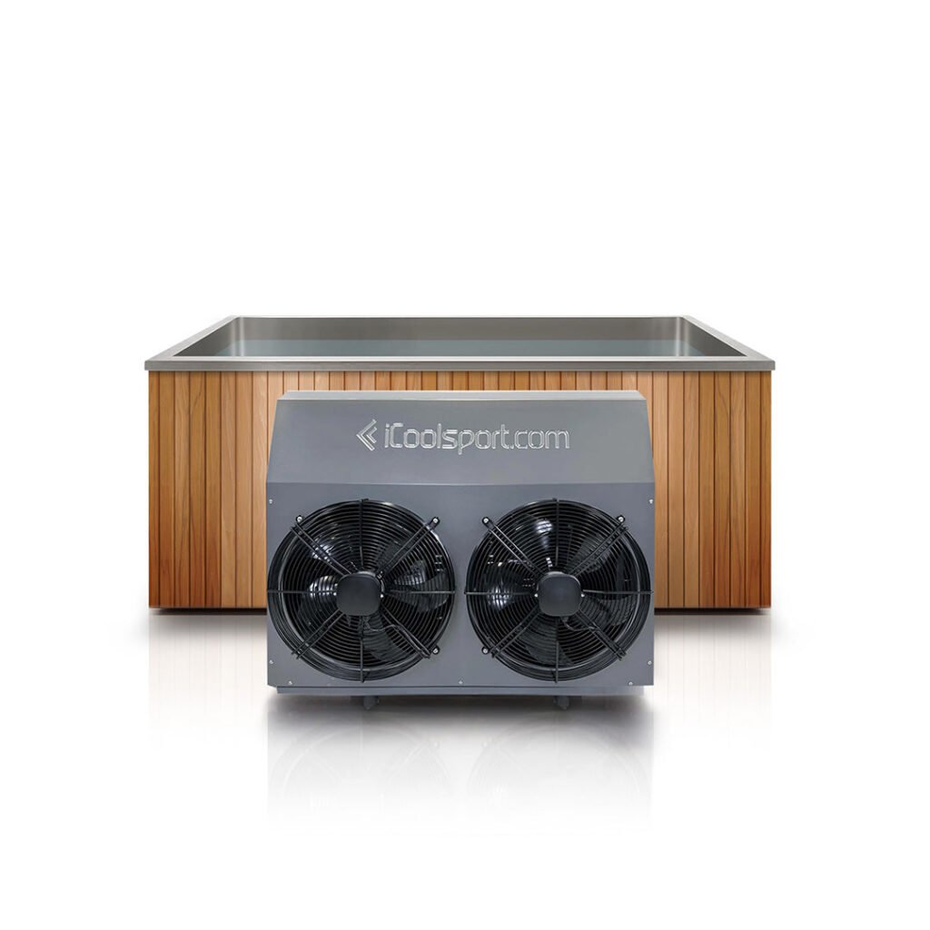 Stainless Steel, Wooden Clad Cold Plunge Rectangle Pool inc Turbo Typhoon Chiller Hong Kong – iCoolSport | Kung Sheung