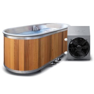 iSteel Stainless Steel and Cedar Cold Plunge with Remote Turbo Mini Chiller Hong Kong – iCoolSport | Kung Sheung