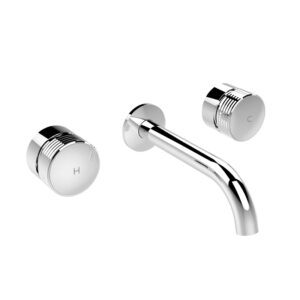 FIMA Carlo Frattini Wall mounted three-holes basin mixer - F5601L-5-WALL-MOUNTED-THREE-HOLES-BASIN-MIXER