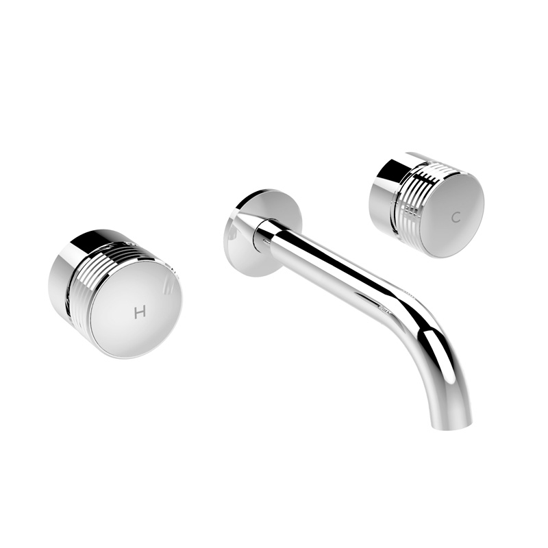 FIMA Carlo Frattini Wall mounted three-holes basin mixer - F5601L-5-WALL-MOUNTED-THREE-HOLES-BASIN-MIXER
