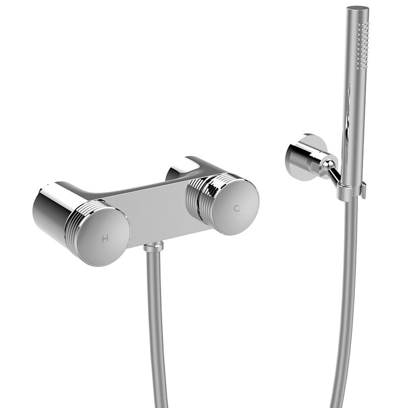 Exposed shower tap with shower set