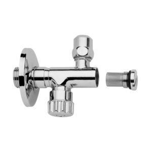 Chrome-plated tap with filter,adjustment and shut off, 3/8” Ø 10 outlet