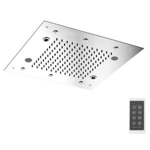 Harmonia Ceiling mounted stainless steel showerhead with LED for chromotherapy