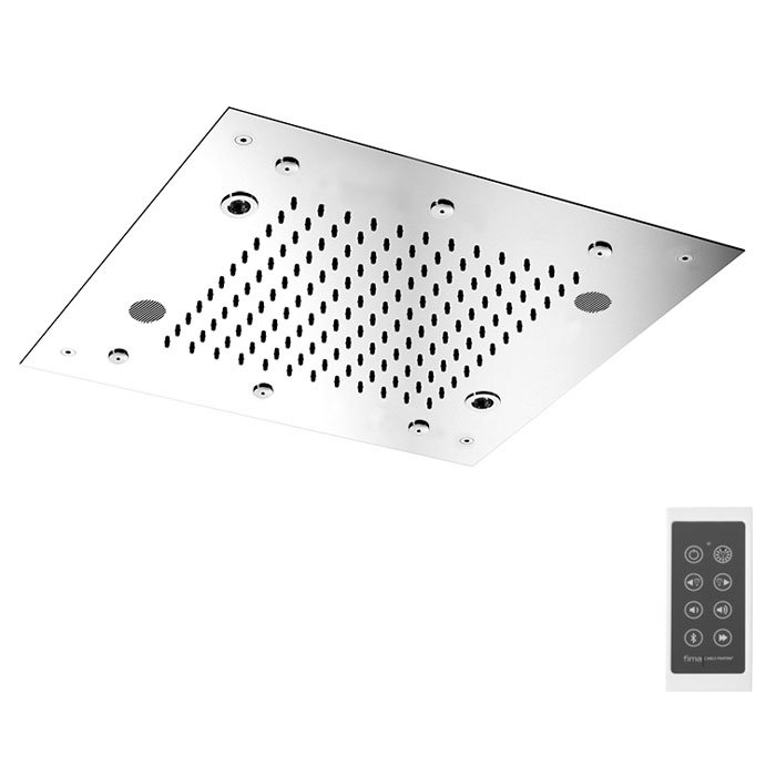 Harmonia Ceiling mounted stainless steel showerhead with LED for chromotherapy