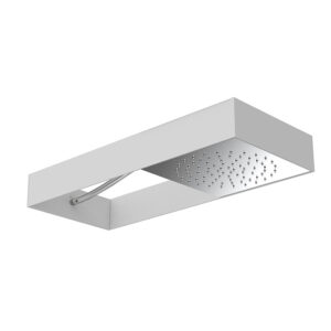 FIMA Carlo Frattini Wall mounted Moove showerhead with white frame (F2991B-WALL-MOUNTED-MOOVE-SHOWERHEAD-WITH-WHITE-FRAME)