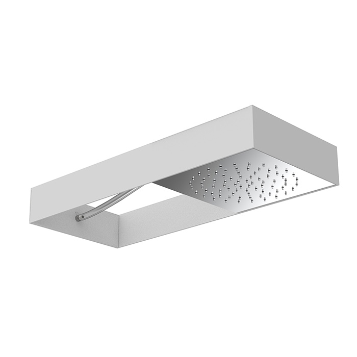 Wall mounted Moove showerhead with white frame