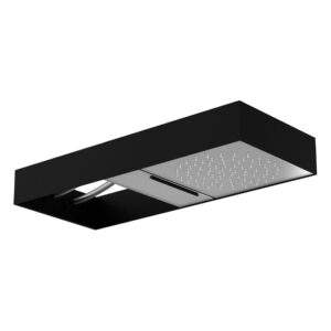 FIMA Carlo Frattini Wall mounted Moove showerhead with black frame