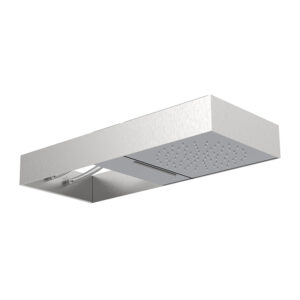 FIMA Carlo Frattini Wall mounted Moove showerhead with brushed stainless steel frame