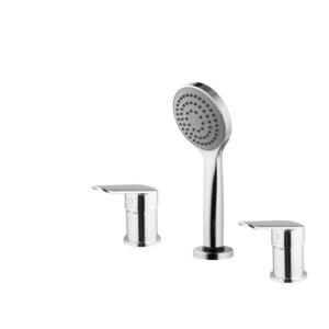 Deck mounted bath mixer