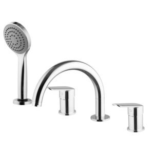 Deck mounted bath mixer