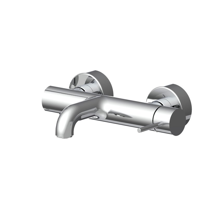 Exposed bath mixer without shower set