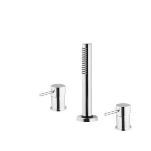 Deck mounted bath mixer