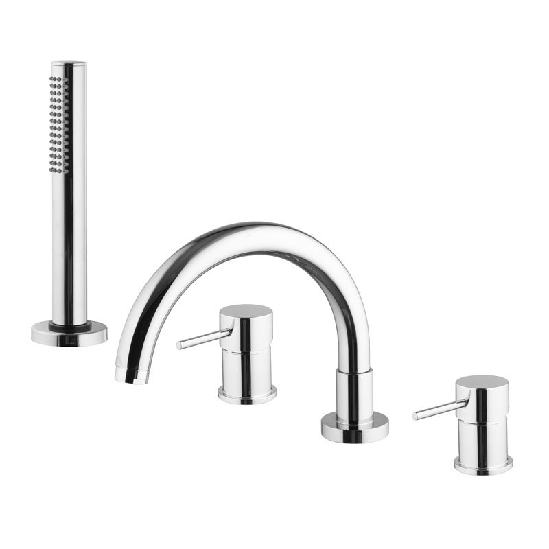 Deck mounted bath mixer