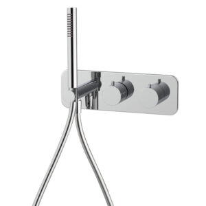Thermostatic bath and shower mixer for concealed installation 2 outlets with shower set Spillo Tech