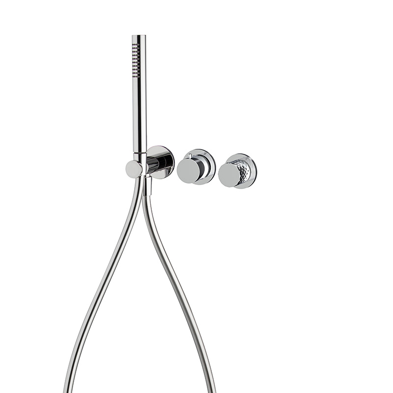 Single lever bath and shower mixer for concealed installation 2 outlets with shower set