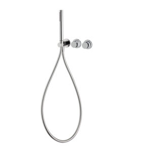 Thermostatic bath and shower mixer for concealed installation 2 outlets with shower set Spillo Tech