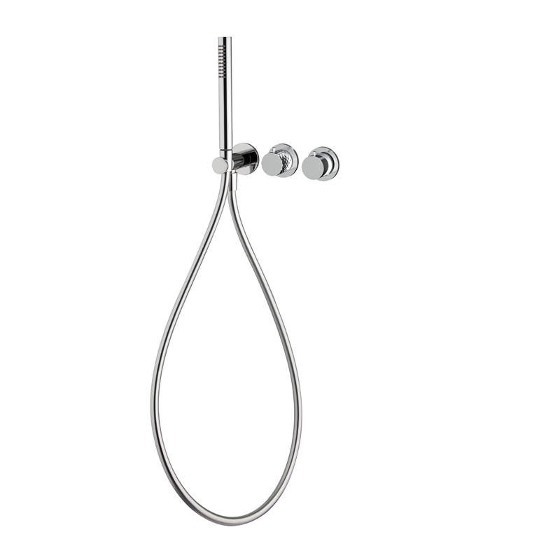 Thermostatic bath and shower mixer for concealed installation 2 outlets with shower set Spillo Tech