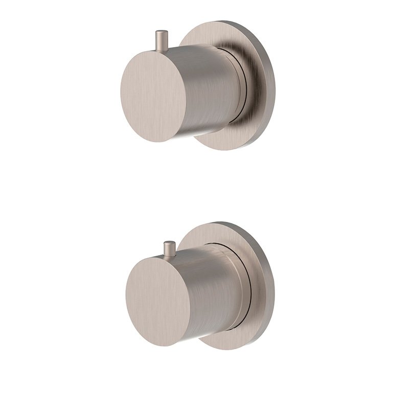 Thermostatic mixer for concealed installation with 2 outlets diverter