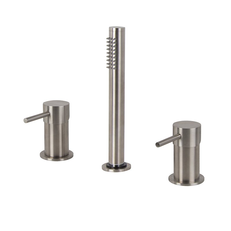 Deck mounted bath mixer