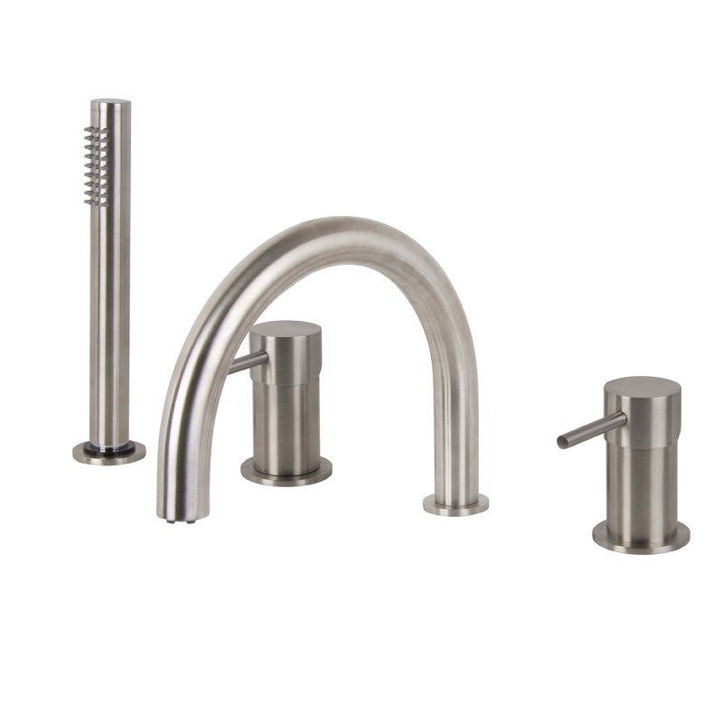 Deck mounted bath mixer