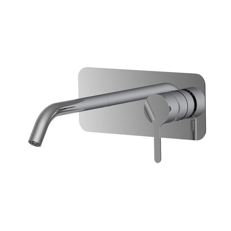 Wall mounted wash basin mixer