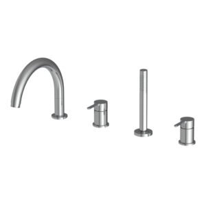 Deck mounted bath mixer