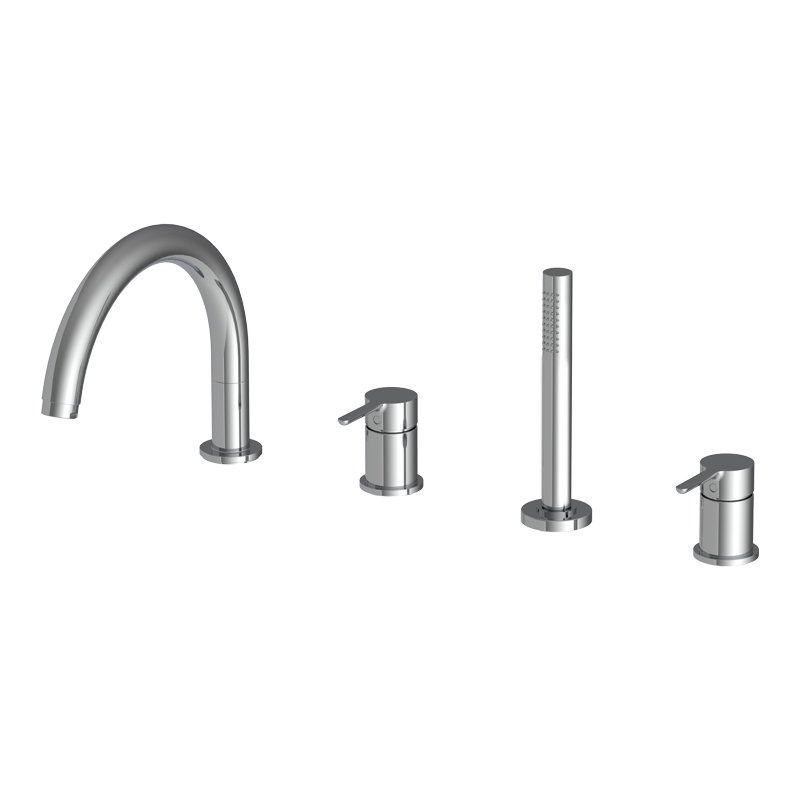 Deck mounted bath mixer