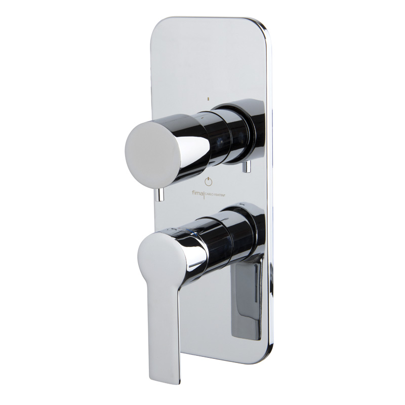 Single lever bath and shower mixer for_x000D_
concealed installation with 2 outlets diverter