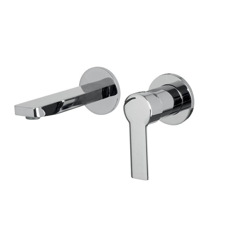 Wall mounted wash basin mixer