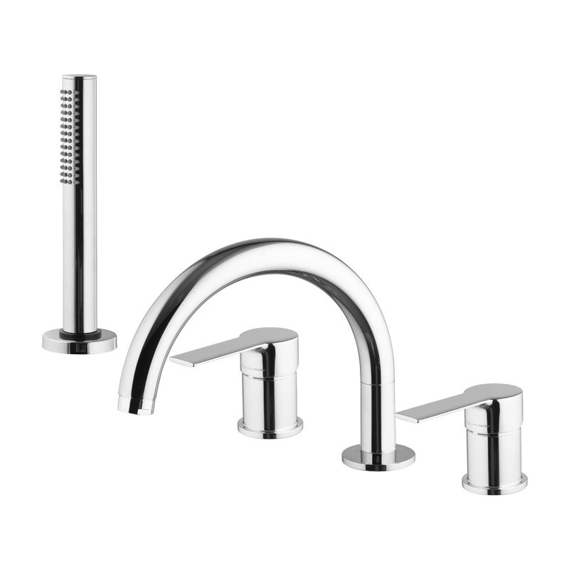 Deck mounted bath mixer