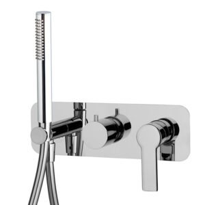 Deck mounted bath mixer