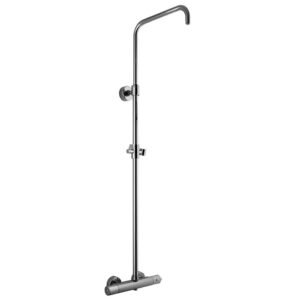 Exposed mechanical shower mixer with shower column
