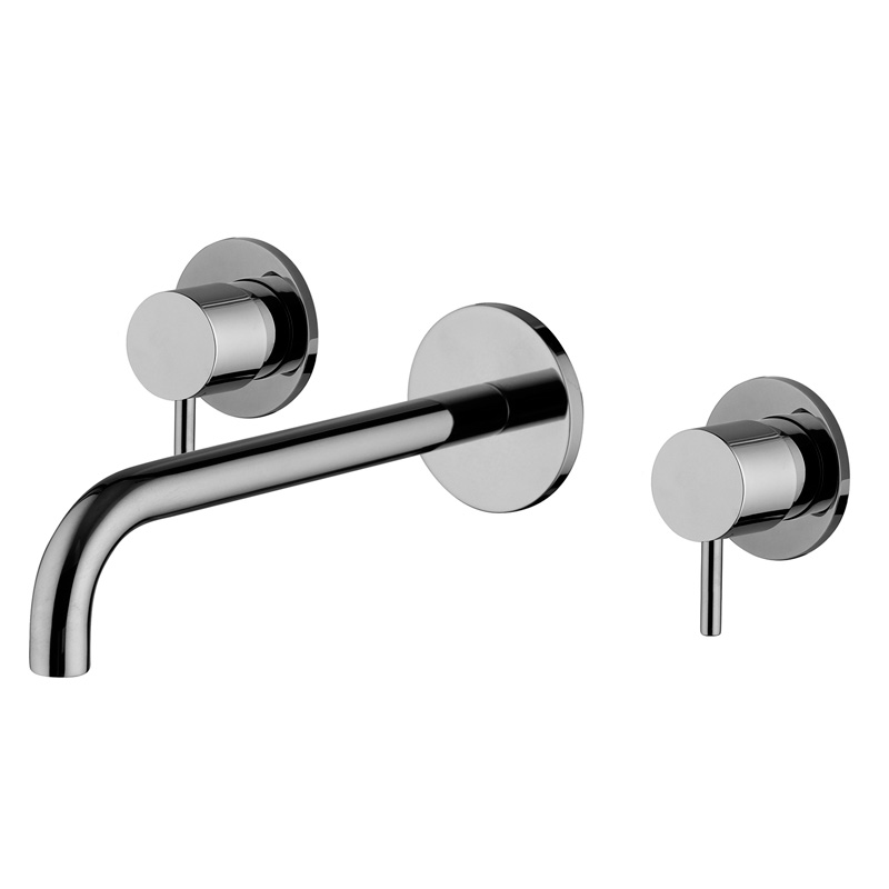 Wall mounted three-holes basin mixer