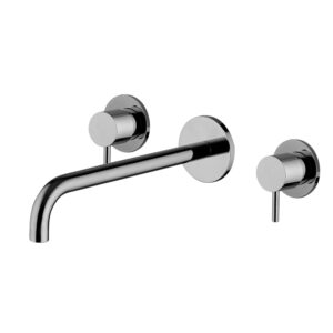 FIMA Carlo Frattini Wall mounted three-holes basin mixer - F3161L-5-WALL-MOUNTED-THREE-HOLES-BASIN-MIXER