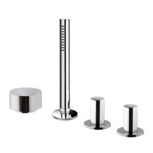 Deck mounted bath mixer