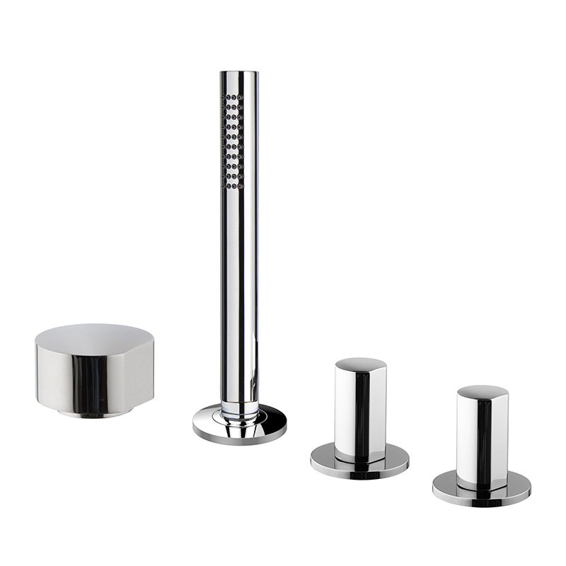 Deck mounted bath mixer