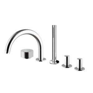 Deck mounted bath mixer