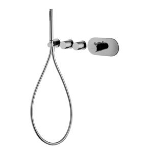 Built-in single lever bath/shower mixer with two outlets