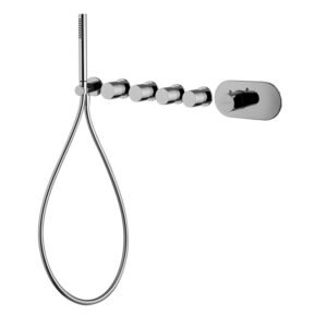 Built-in single lever bath/shower mixer with four outlets