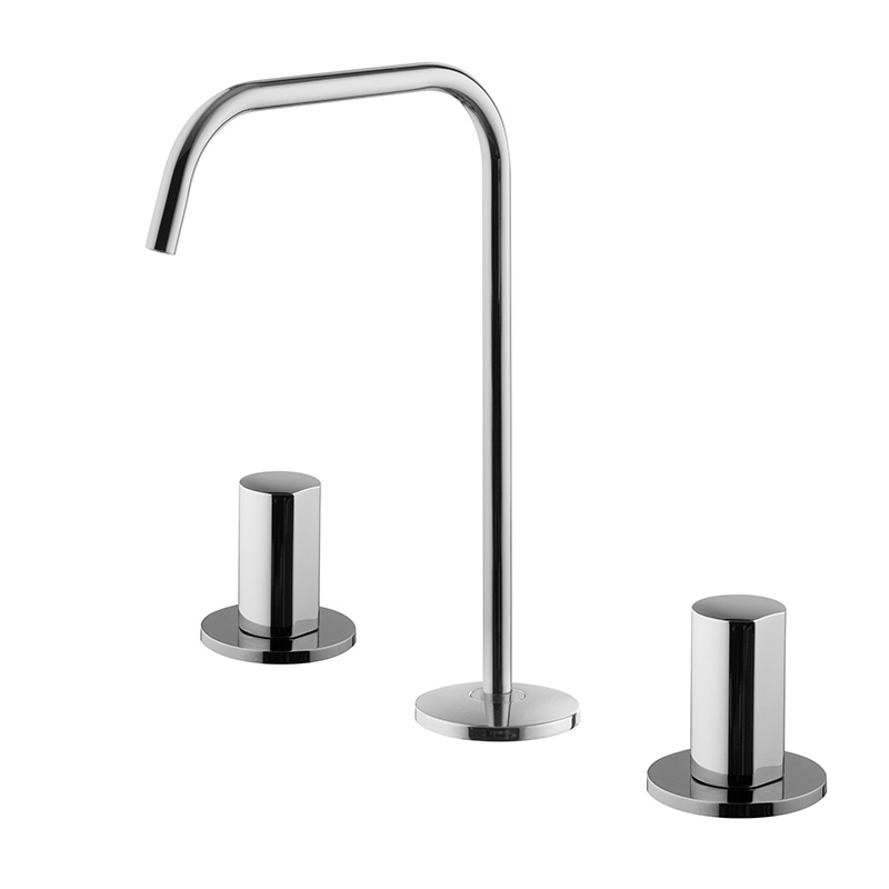 Three-holes basin mixer with swivel spout (F3191A-THREE-HOLES-BASIN-MIXER-WITH-SWIVEL-SPOUT)