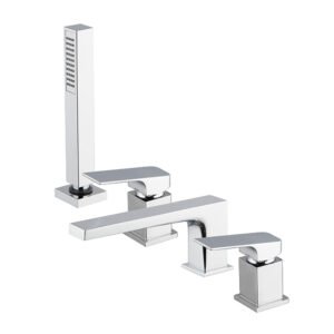 Deck mounted bath mixer