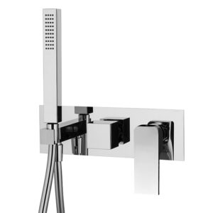 Single lever bath and shower mixer for concealed installation 2 outlets with shower set