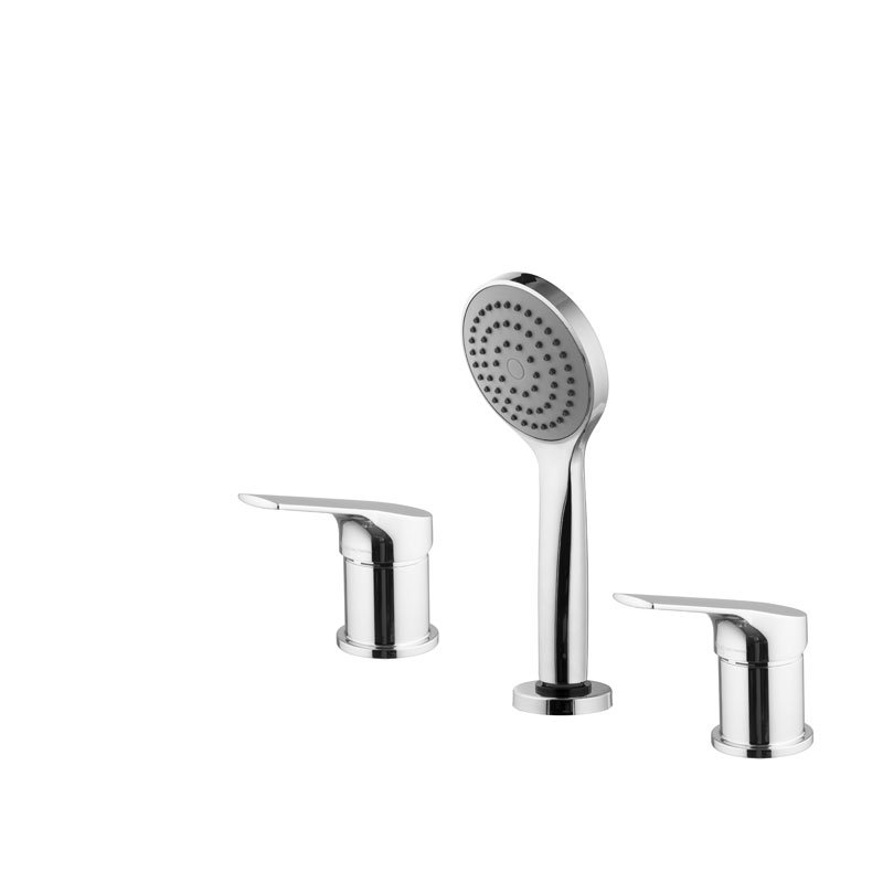 Deck mounted bath mixer