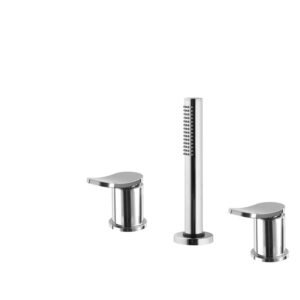 Deck mounted bath mixer