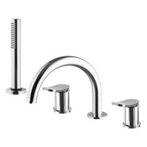 Deck mounted bath mixer