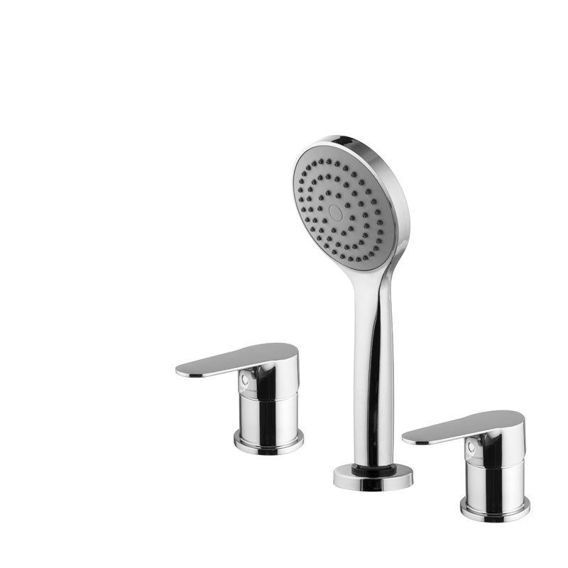 Deck mounted bath mixer