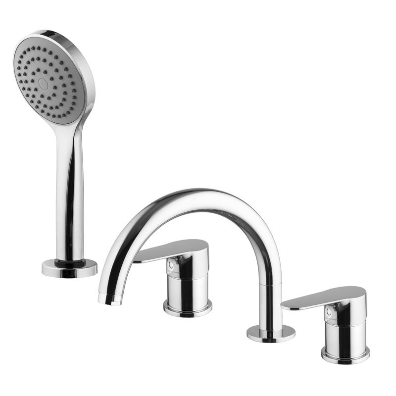 Deck mounted bath mixer