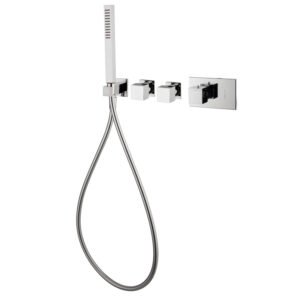 Built-in single lever bath/shower mixer with two outlets